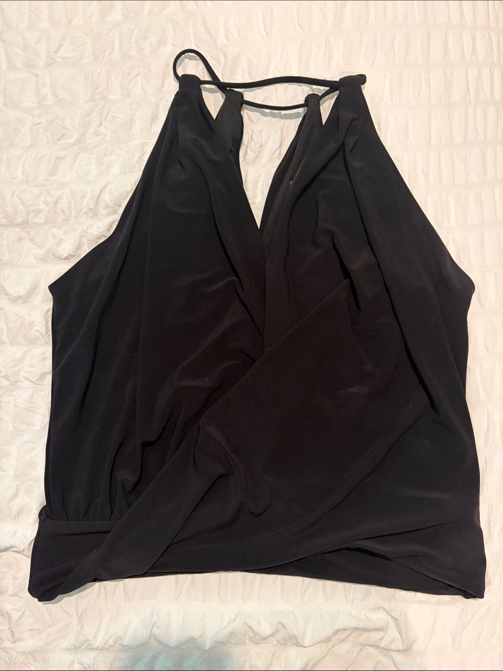 Express Black Halter Wrap-Front Camisole